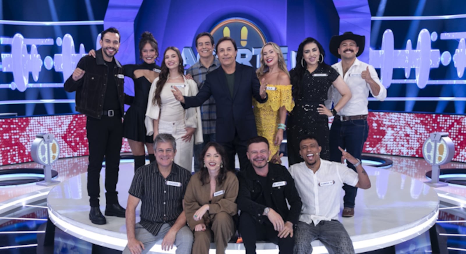 Um novo grupo de 11 personalidades sobe ao palco do Acerte ou Caia! neste domingo (27) para mais uma rodada de desafios Antonio Chahestian/ RECORD