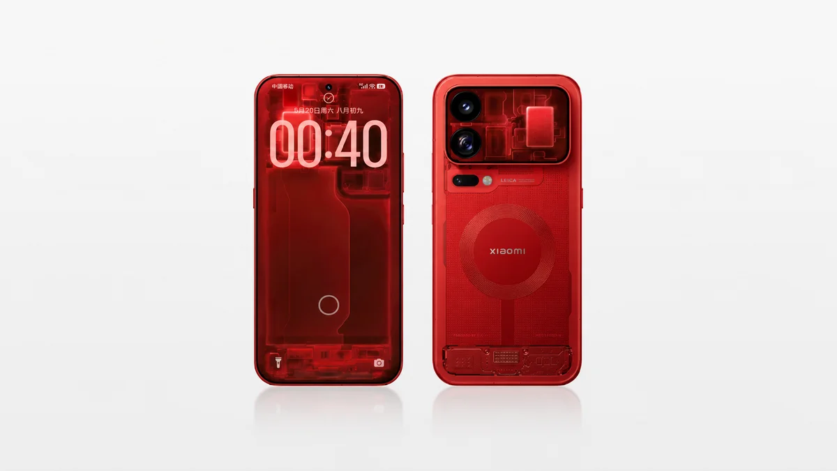 Imagem da matéria: Celular da Xiaomi ganha design vermelho transparente que mostra até “entranhas”