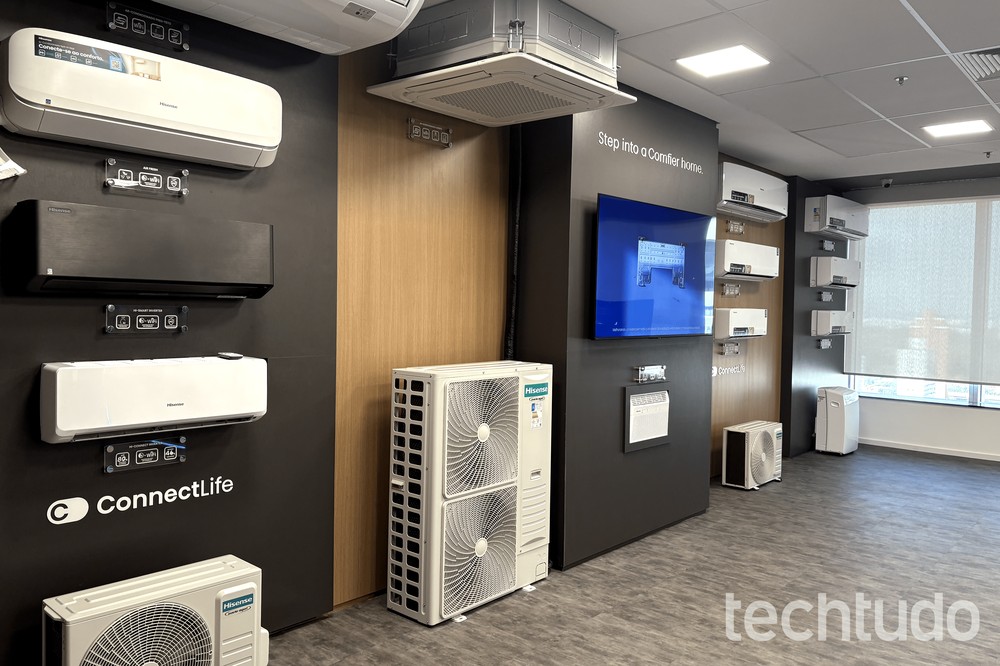 Portfólio de ar-condicionado da Hisense — Foto: William Guido/TechTudo