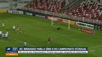 JEC é rebaixado para a Série B do Campeonato Catarinense