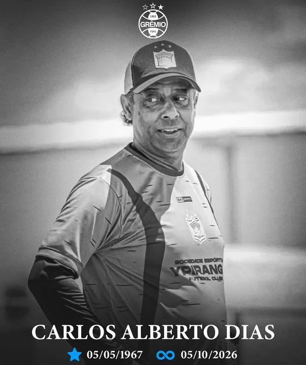 Grêmio lamenta morte de Carlos Alberto Dias, que jogou no clube em 1993