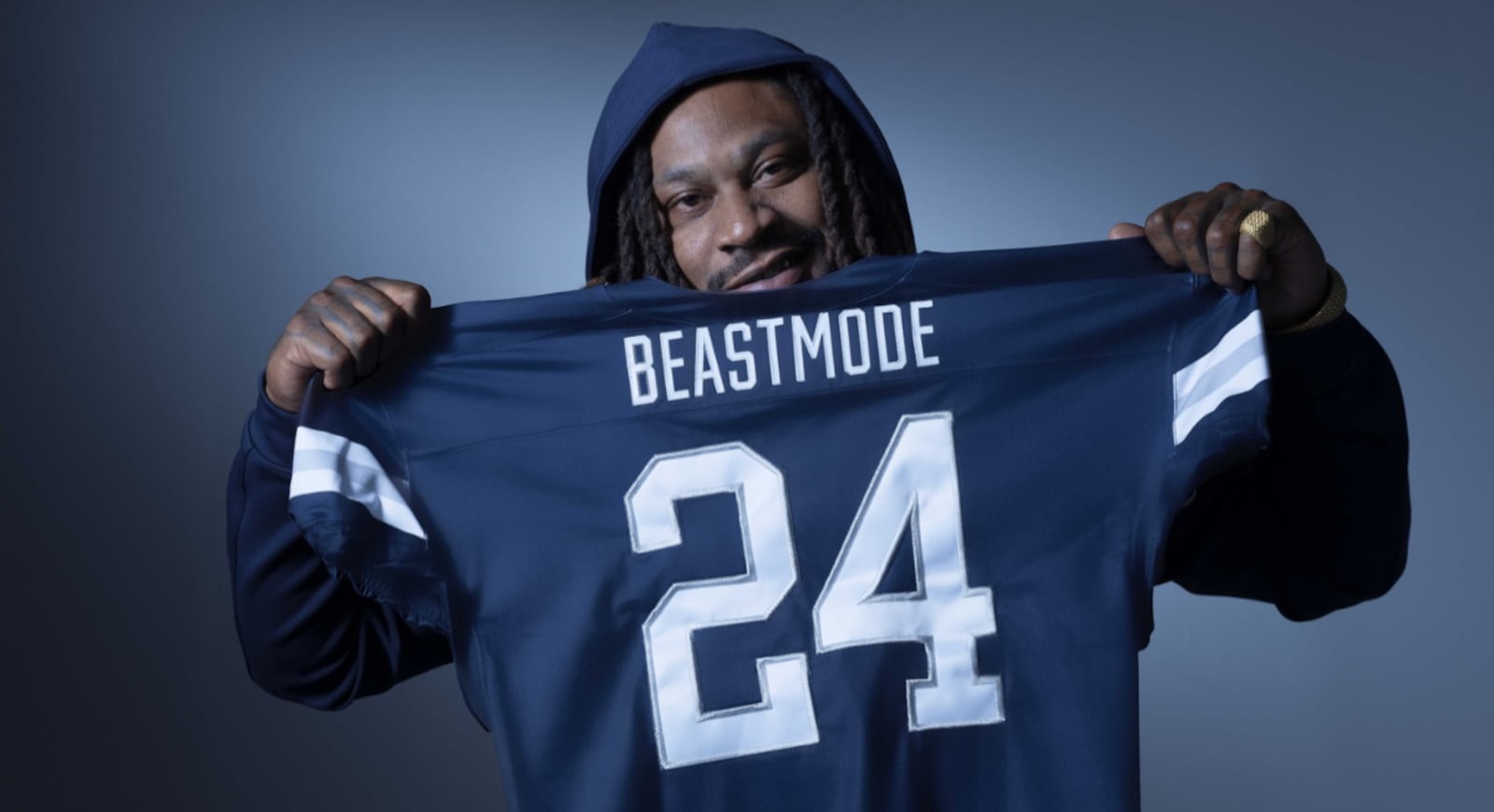 Marshawn Lynch sempre foi conhecido pela agressividade em campo na NFL Reprodução/Instagram/@beastmode