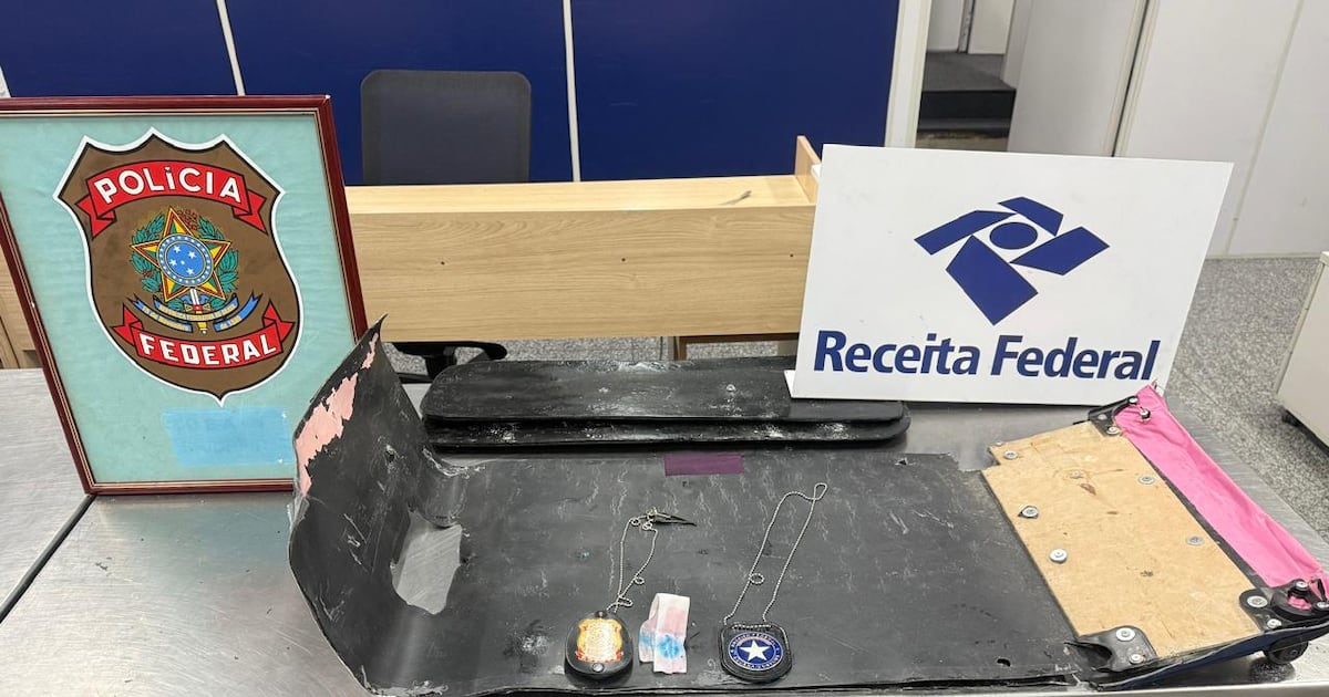 Receita Federal e PF apreendem 8 kg de cocaína em mala no aeroporto do Galeão, no Rio
