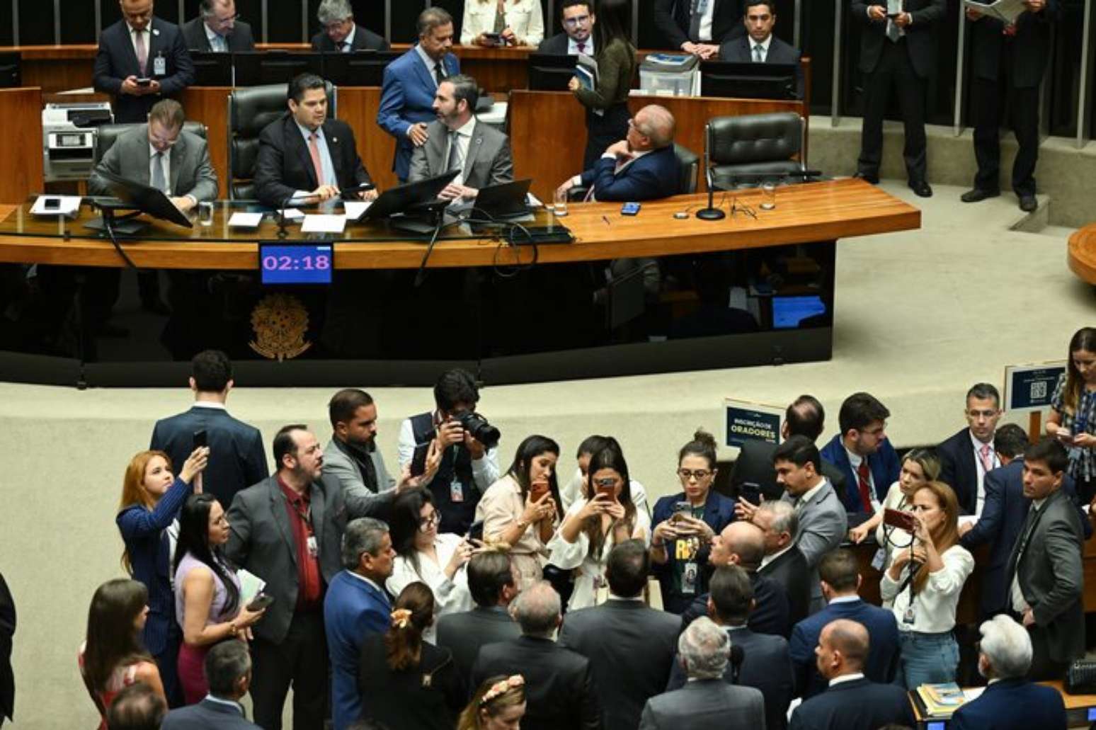 Plen&aacute;rio da C&acirc;mara dos Deputados durante sess&atilde;o conjunta do Congresso Nacional do dia 21 de maior