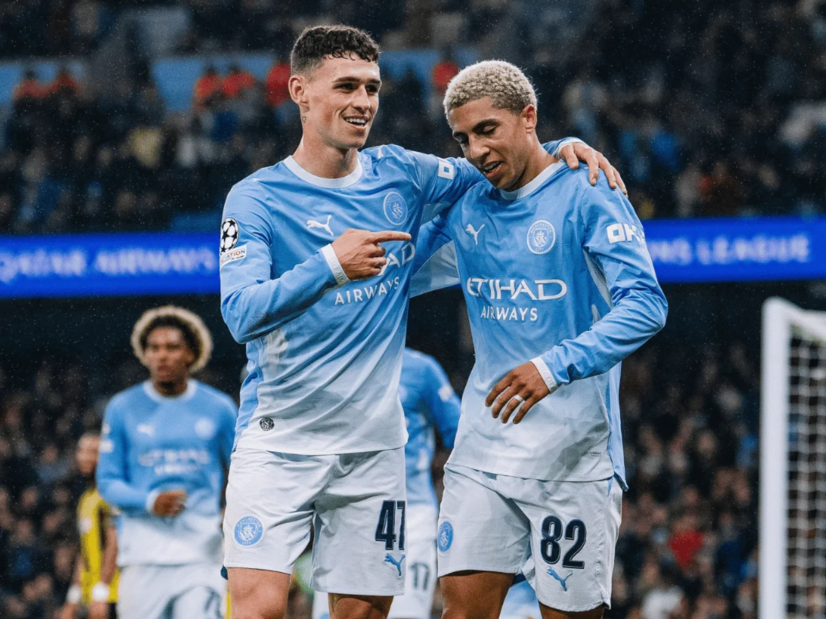 Foden marca três e Manchester City goleia o AEK na Champions League