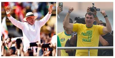 Lula e Fl&aacute;vio Bolsonaro est&atilde;o empatados tecnicamente em poss&iacute;vel cen&aacute;rio de segundo turno, de acordo com nova rodada da pesquisa BTG/Nexus Foto: Wilton Junior/Estad&atilde;o e Pedro Kirilos/Estad&atilde;o / Estad&atilde;o