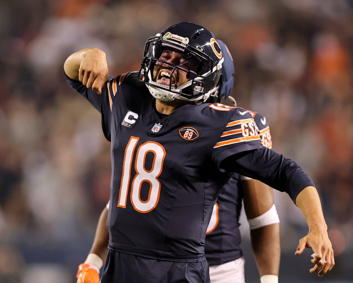 Caleb Williams supera Drake Maye, amigo e rival, enquanto Bears derrotam Patriots