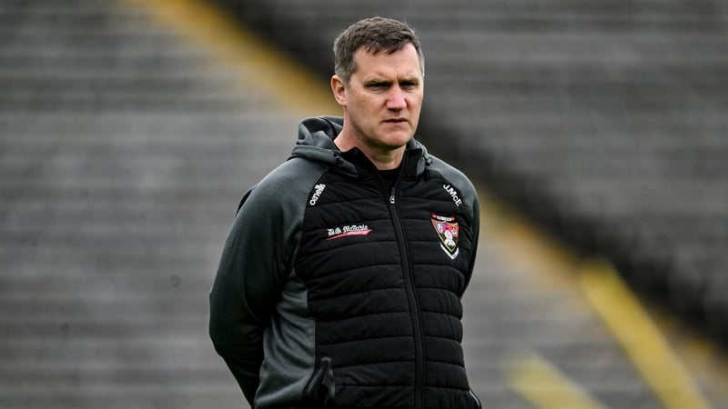 4 October 2026; Inniskeen manager John McEntee before the Monaghan County Senior Club Football Championship semi-final match between Scotstown and Inniskeen at St Tiernach’s Park in Clones, Monaghan. Photo by Paul Phelan/Sportsfile