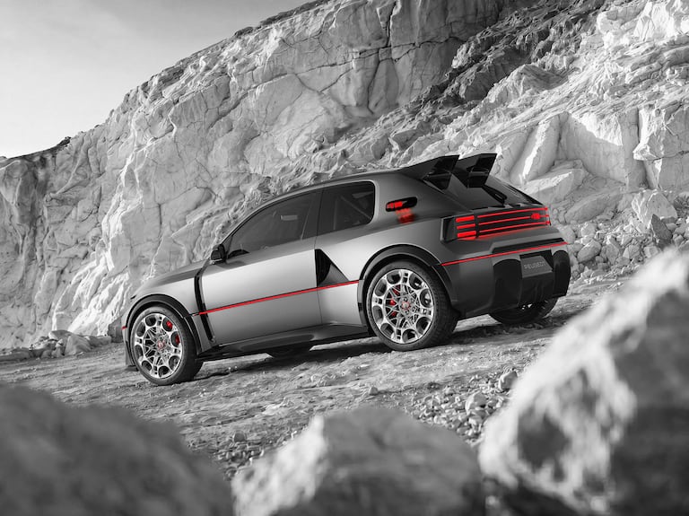 O Peugeot E-T16 Concept é um 'hyperhatch' elétrico com tração de rali da escola tradicional.