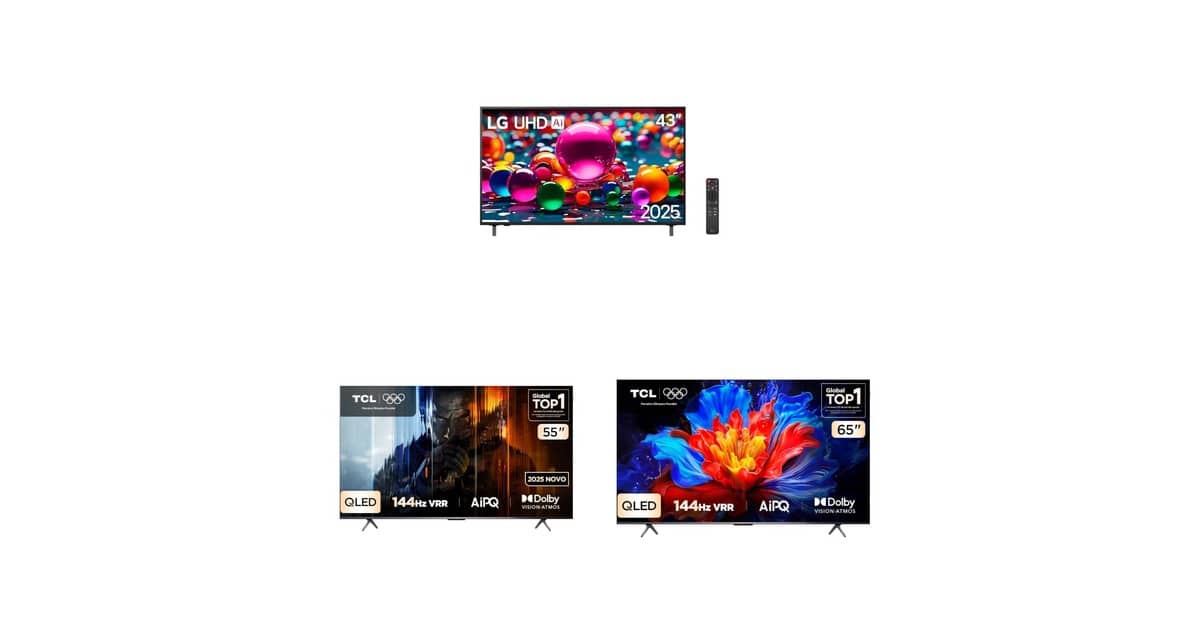 Hora de renovar a sala: Smart TVs 4K em promoção na Amazon