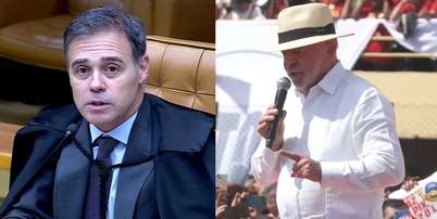Andr&eacute; Mendon&ccedil;a interrompe julgamento que formava maioria para derrubar decis&atilde;o contra v&iacute;deo de Lula Foto: Reprodu&ccedil;&atilde;o/TSE e Reprodu&ccedil;&atilde;o/Lula/YouTube