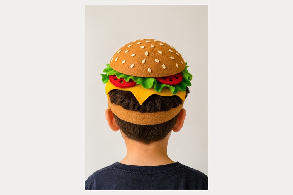 Ideia de cabelo maluco hambúrguer — Foto: Imagem gerada por IA/OpenAI
