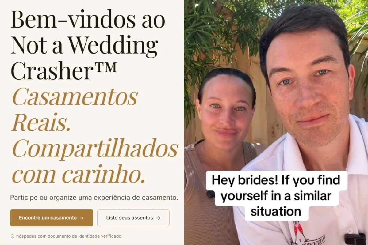 Casal cria plataforma de venda ingressos para "casamentos de desconhecidos"