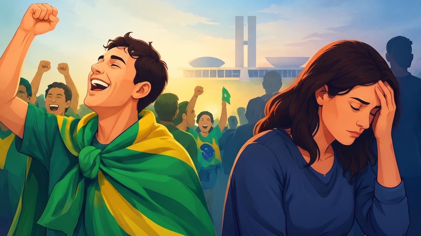Quando a derrota política vira sofrimento pessoal: o que isso revela sobre nós Imagem gerada por IA/Gemini