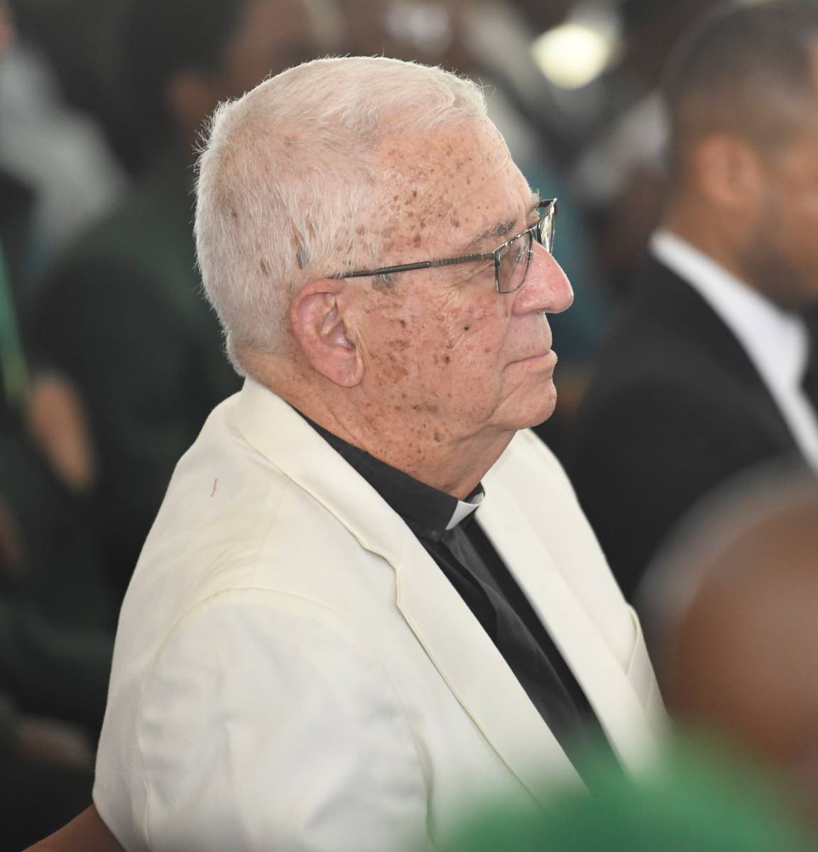 Former Education Minister Ronald Thwaites at the funeral.