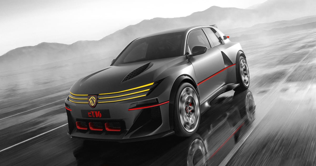 O Peugeot E-T16 Concept é um 'hyperhatch' elétrico com tração de rali da escola tradicional.