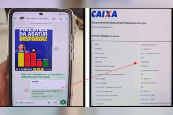 PF achou mensagens entre homem preso com R$ 4 milhões e marido de deputada
