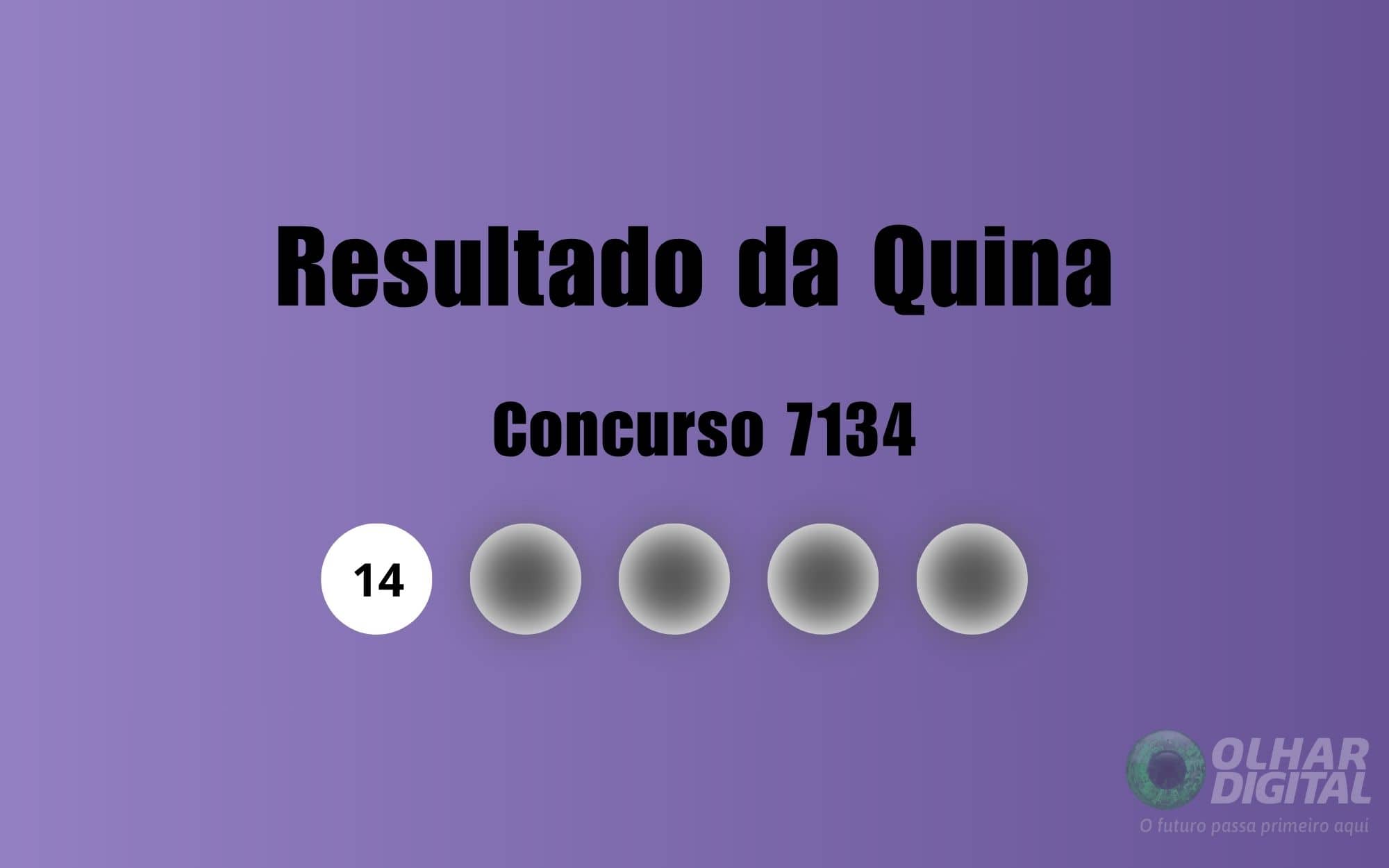 Resultado da Quina de hoje: veja números e ganhadores do concurso 7134 (sábado, 03/10)