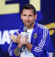 Messi em evento da Fifa. (Photo by Elsa/Getty Images) Foto: Esporte News Mundo