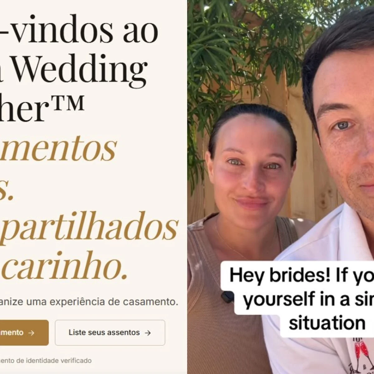 Casal cria plataforma de venda ingressos para "casamentos de desconhecidos"