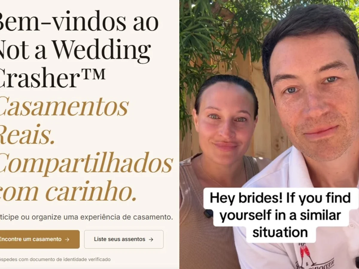 Casal cria plataforma de venda ingressos para "casamentos de desconhecidos"